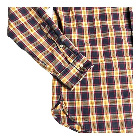 Lands’ End Canvas Men’s M Plaid Button Down Shirt Long Sleeve 100% Cotton Casual - Picture 5 of 10